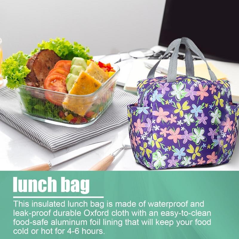 Izolovaná obedová taška, termálna chladiaca taška na potraviny, obedová nádoba s veľkou kapacitou na potraviny, obedové nádoby, termálna obedová taška na...