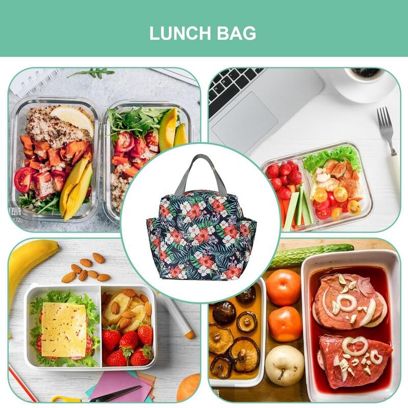 Izolovaná obedová taška, termálna chladiaca taška na potraviny, obedová nádoba s veľkou kapacitou na potraviny, obedové nádoby, termálna obedová taška na...