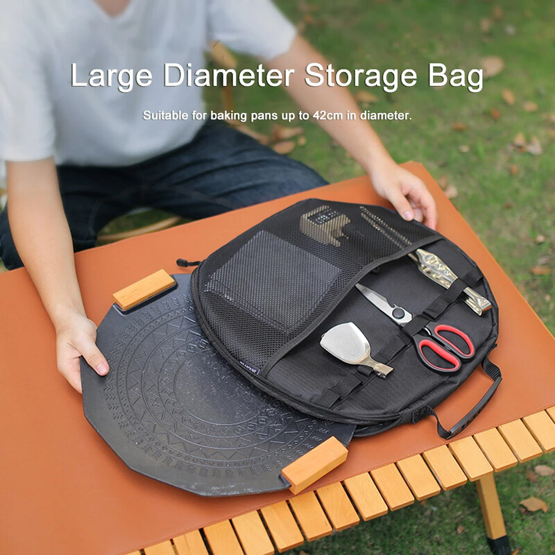 Prenosné vrecko na grilovaciu panvicu, kempingové liatinové hrnce, taška na prenášanie, vrecko na piknikový riad, organizér na panvicu, tašky na pečenie