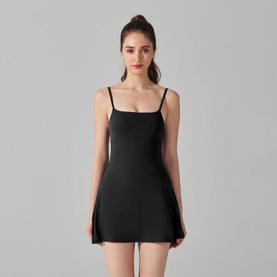 Ženska teniska sportska haljina bez rukava Haljine s naramenicama za jogu Podstavljene suknje za trčanje Golf Badminton Trenirke Škorte za fitness u teretani