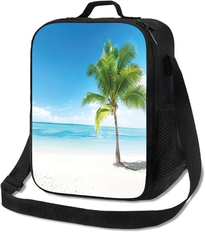 Tema, izolirana torba za ručak za žene, muškarce, cvjetne ružičaste ruže, tulipani, sažetak, za višekratnu upotrebu, nepropusna za odrasle, uredsko prikladno putovanje, piknik,