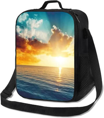 Tema, izolirana torba za ručak za žene, muškarce, cvjetne ružičaste ruže, tulipani, sažetak, za višekratnu upotrebu, nepropusna za odrasle, uredsko prikladno putovanje, piknik,