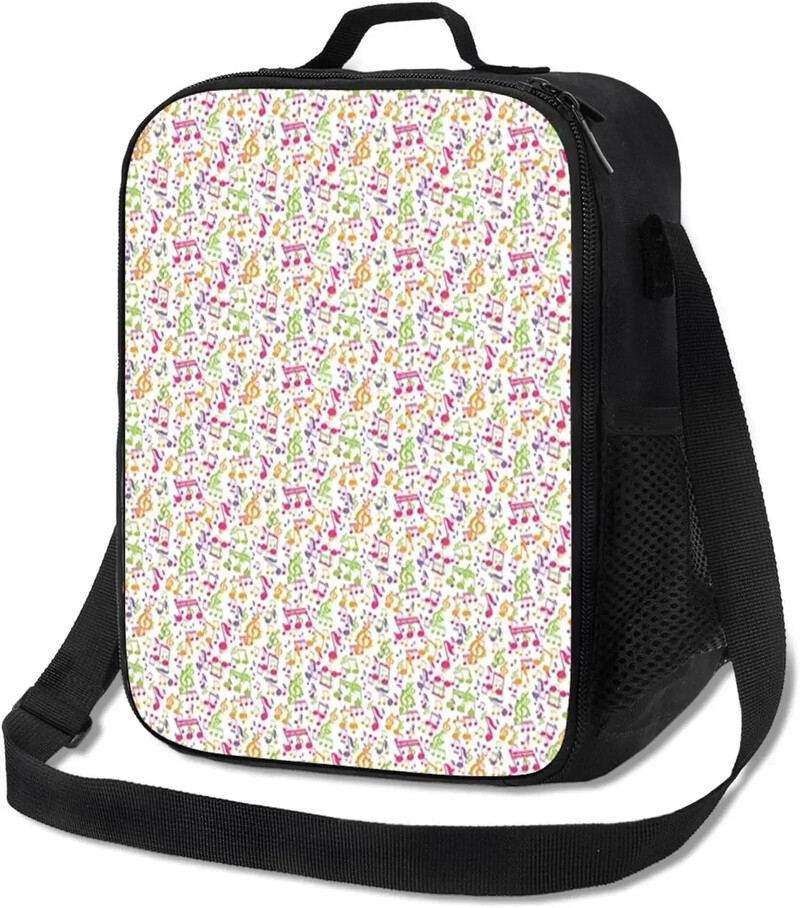 Tema, izolirana torba za ručak za žene, muškarce, cvjetne ružičaste ruže, tulipani, sažetak, za višekratnu upotrebu, nepropusna za odrasle, uredsko prikladno putovanje, piknik,