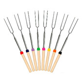 Štapić za pečenje marshmallowa na uvlačenje, 81 cm dugačak metalni set za roštilj za ražnjiće, vilica za roštiljanje na uvlačenje, kampiranje, logorska vatra