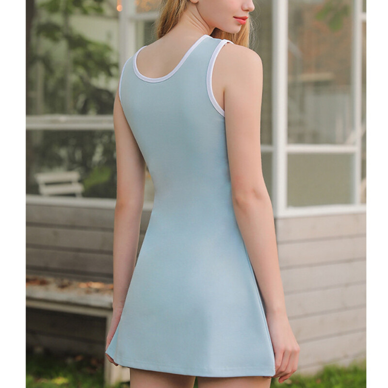 Dámske tenisové šaty, športové, na cvičenie, golf, jogu, bez rukávov, priliehavé, plážové, športové, s všitými šortkami a podprsenkou