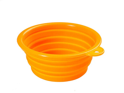 450 ML sklopiva silikonska zdjela za kućne ljubimce, prijenosna posuda za hranu za štene, sklopiva hranilica za kampiranje na otvorenom, dodaci za pse