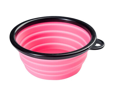 450 ML sklopiva silikonska zdjela za kućne ljubimce, prijenosna posuda za hranu za štene, sklopiva hranilica za kampiranje na otvorenom, dodaci za pse