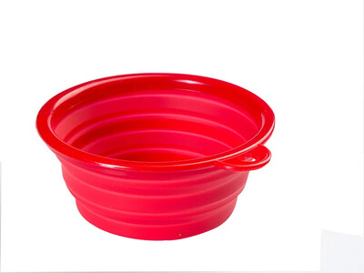 450 ML sklopiva silikonska zdjela za kućne ljubimce, prijenosna posuda za hranu za štene, sklopiva hranilica za kampiranje na otvorenom, dodaci za pse