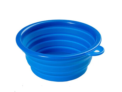 450 ML sklopiva silikonska zdjela za kućne ljubimce, prijenosna posuda za hranu za štene, sklopiva hranilica za kampiranje na otvorenom, dodaci za pse