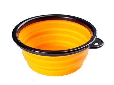 450 ML sklopiva silikonska zdjela za kućne ljubimce, prijenosna posuda za hranu za štene, sklopiva hranilica za kampiranje na otvorenom, dodaci za pse