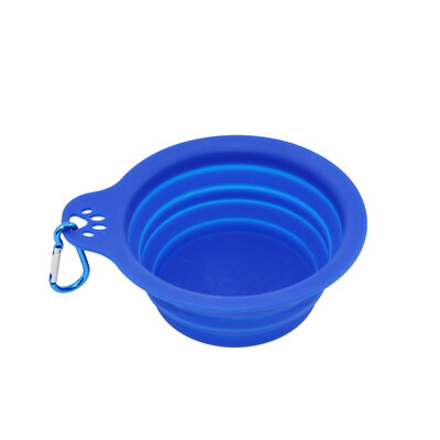 450 ML sklopiva silikonska zdjela za kućne ljubimce, prijenosna posuda za hranu za štene, sklopiva hranilica za kampiranje na otvorenom, dodaci za pse