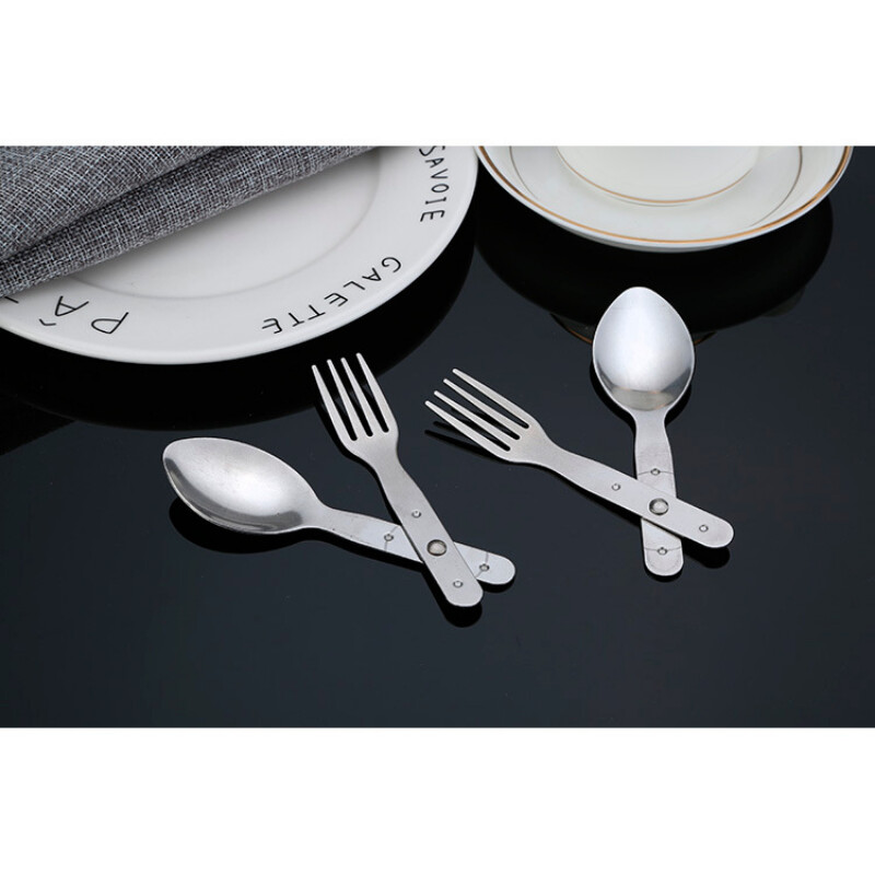 2 U 1 Vilica Žlica za desert Posuđe Set pribora za jelo Posuđe od nehrđajućeg čelika Pribor za jelo