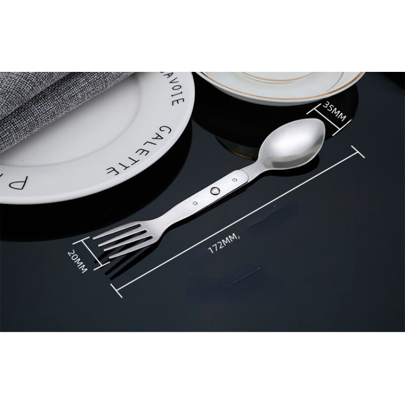 2 U 1 Vilica Žlica za desert Posuđe Set pribora za jelo Posuđe od nehrđajućeg čelika Pribor za jelo