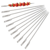10 komada 10 inčnih ravnih ti ražnjića za roštilj Piknik u dvorištu na otvorenom Roštilj za pečenje ćevapa Štapići za roštilj