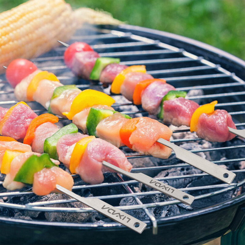 10 komada 10 inčnih ravnih ti ražnjića za roštilj Piknik u dvorištu na otvorenom Roštilj za pečenje ćevapa Štapići za roštilj