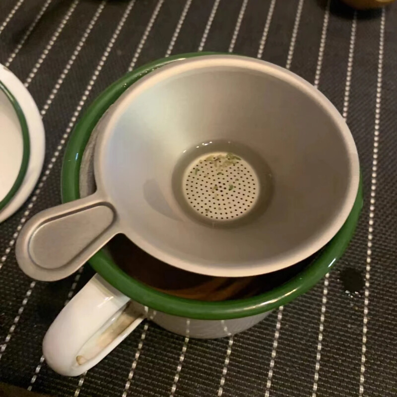 Kampiranje na otvorenom Lijevak za filtar za čaj od čistog titana Filter za kuhanje čaja Fini i gusti filtar od titana Metalni lijevak za filtar
