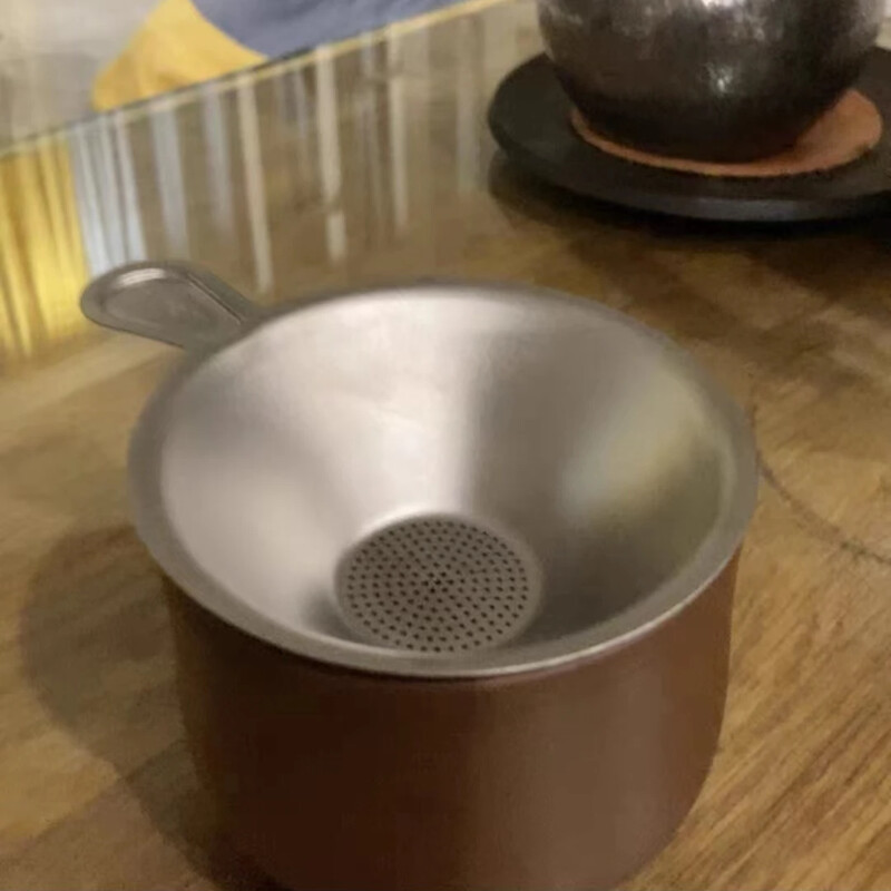 Kampiranje na otvorenom Lijevak za filtar za čaj od čistog titana Filter za kuhanje čaja Fini i gusti filtar od titana Metalni lijevak za filtar