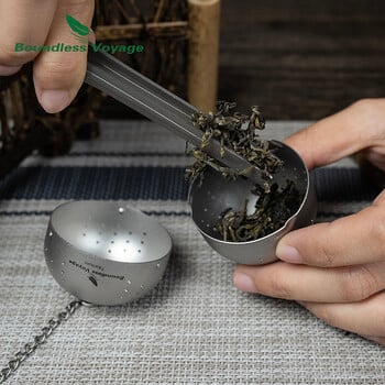 Boundless Voyage Titanium Tea Ball Infuser with Extended Chain Tea Strainer Mug Ti3207D