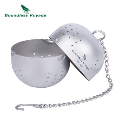 Neierobežots Voyage titāna tējas bumbiņu infuzētājs ar pagarinātās ķēdes tējas sietiņa krūzi Ti3207D