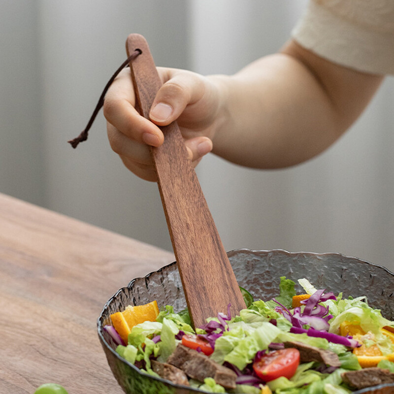 2/1 KOM Wok lopatica od tikovine za kuhanje Drvena lopata za posuđe bez štapića Strugač Izdržljiva drvena lopatica Vanjski pribor za roštiljanje za kampiranje
