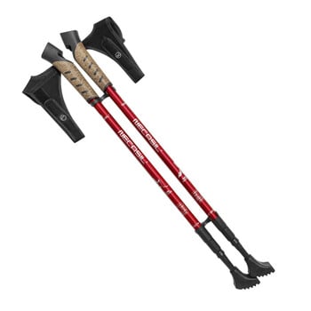 2 ΤΕΜ Nordic Walking Poles Trek Pole Telescopic Alpenstock 7075 Aluminum Alloy Shooting Πατερίτσα Senderismo Walking Stick πεζοπορία