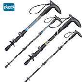 Kratki štap za hodanje s T-ručkom 46-100 cm, karbonska vlakna, 3 dijela, teleskopska štaka za penjanje
