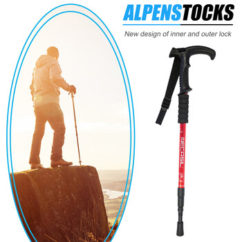 3 τμημάτων Anti Shock Trekking Pole Ultralight Walking Sticks Ρυθμιζόμενα μπαστούνια πεζοπορίας Τηλεσκοπική πατερίτσα για σκανδιναβικά μπαστούνια