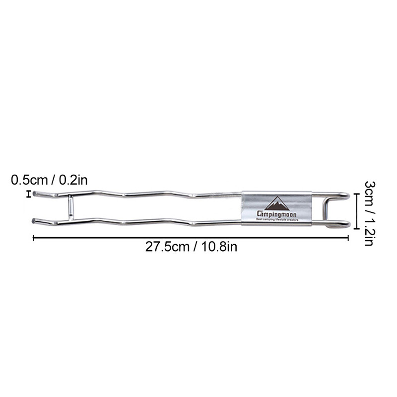 CAMPINGMOON hvataljka za roštilj Čelični podizač roštilja Nehrđajuća rešetkasta vilica Roštilj za kuhanje