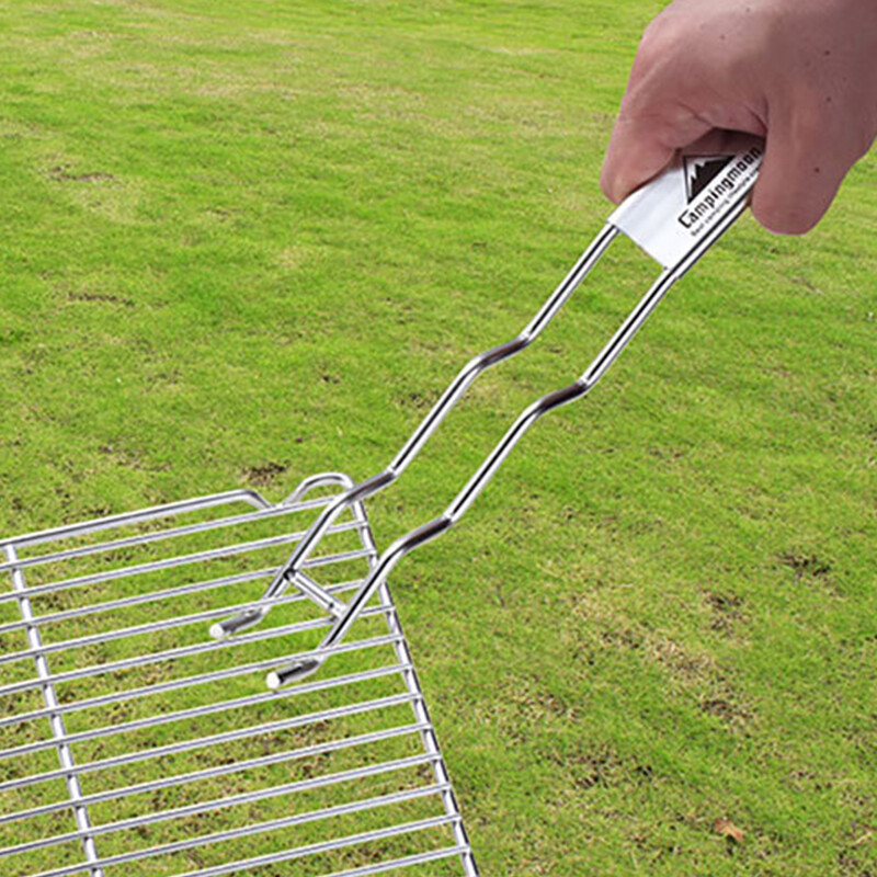 CAMPINGMOON hvataljka za roštilj Čelični podizač roštilja Nehrđajuća rešetkasta vilica Roštilj za kuhanje