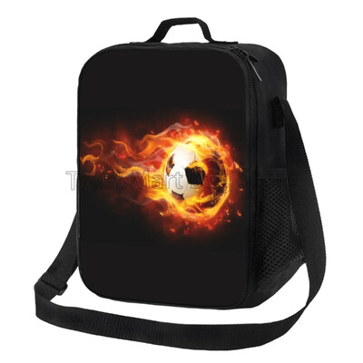 Futbolo kamuoliu izoliuotas pietų krepšys moterims Vyrų futbolo Daugkartinio naudojimo pietų dėžutė biuro darbui Mokyklos iškylai paplūdimio aušintuvai krepšiai