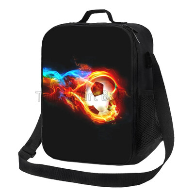 Futbolo kamuoliu izoliuotas pietų krepšys moterims Vyrų futbolo Daugkartinio naudojimo pietų dėžutė biuro darbui Mokyklos iškylai paplūdimio aušintuvai krepšiai