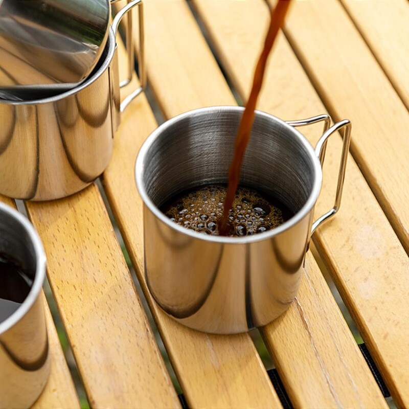 Nova šalica od nehrđajućeg čelika 304, prijenosna šalica s karabinerom, vanjska sklopiva šalica za kampiranje, šalice za dom, kampiranje na otvorenom, planinarenje, šalice za boce