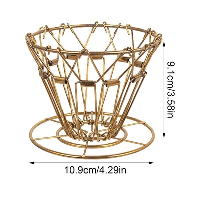 Skladací kávový filter z nehrdzavejúcej ocele, kužeľ na nalievanie kávy, stojan na kvapkanie kávy, prenosný vonkajší kempingový cestovný kávový filter