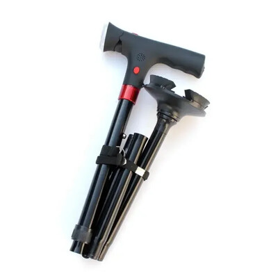 Pametne ručne štake Štap Starije osobe Četveronožne neklizajuće aluminijske legure sa svjetlom Sklopiva štapa Svjetiljka SOS alarm