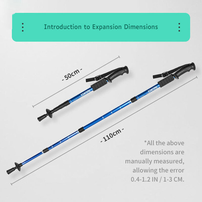 AOLIKES Teleskopski štap od legure aluminija Bastão De Trekking Štap za hodanje Ultralaki upijajući štap za hodanje