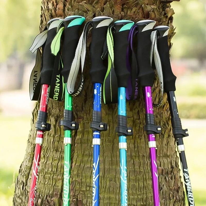 Ultralaki sklopivi višenamjenski štap za planinarenje, prijenosni anti-shock alpinski štap za hodanje po snijegu, štap za planinarenje na otvorenom, za penjanje