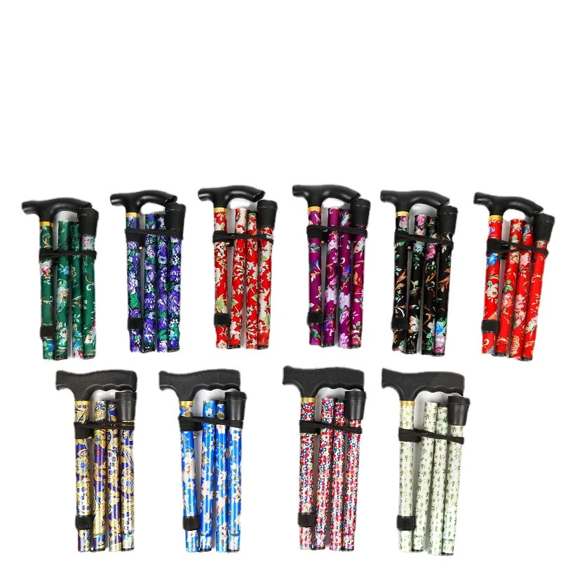 Бастун за ходене на открито Мъжки бастуни Сгъваеми регулируеми сгъваеми пръчки за възрастни Алуминиеви прътове за възрастни хора в изправено положение Трекинг