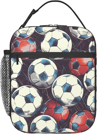 Nogometna kutija za ručak za djecu, odrasle, djevojčice, dječake, lopte, torba za ručak, hladnjak, višekratna izolirana posuda za ručak, pokloni za piknik