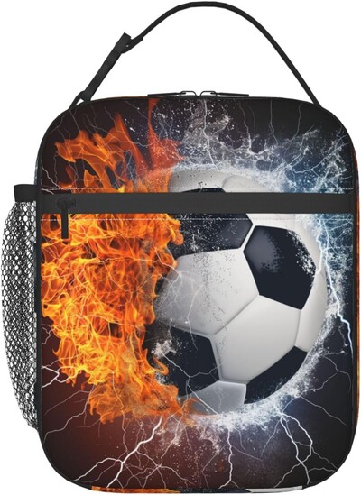 Nogometna kutija za ručak za djecu, odrasle, djevojčice, dječake, lopte, torba za ručak, hladnjak, višekratna izolirana posuda za ručak, pokloni za piknik