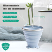 180ML prenosný silikónový skladací hrnček na vodu, vonkajší, tepelne odolný, skladací hrnček s viečkom, cestovné poháre na pitie