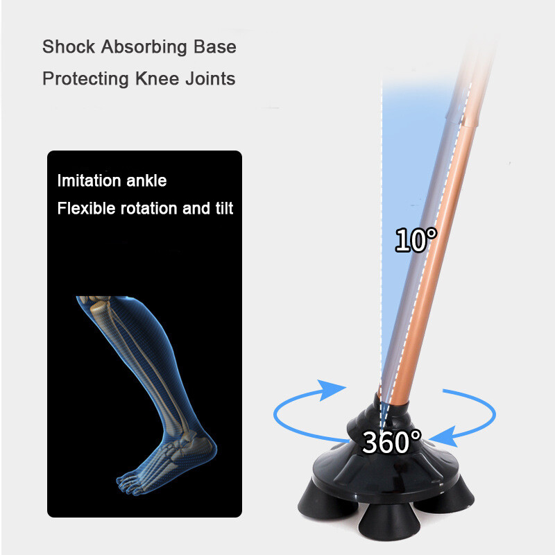 Štap za hodanje od aluminijske legure, sigurnosni štap za hodanje za starije osobe, teleskopski s LED svjetlom, sklopive štake za hodanje, štake za starije osobe