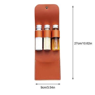 Ταξιδιωτικό κιτ μπαχαρικών Τσάντα αποθήκευσης με βάζα μπαχαρικών Σετ μπαχαρικών πεζοπορίας Μίνι μπουκάλι καρυκεύματα Μπουκάλι καρυκευμάτων για θήκη λαδιού αυτοκινήτου Θήκη μπαχαρικών