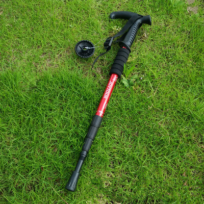 Prijenosni vanjski sklopivi štap za planinarenje u 4 dijela, štap za planinarenje, aluminijski teleskopski štap za starije osobe, kampiranje, štapovi za hodanje, 1 kom.