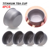 4PCS Mini 62mL Titanium Čaj Kava Šalica za vino Lagana Kongfu šalica Pivske šalice Posuđe na otvorenom Kampiranje Planinarenje Piknik
