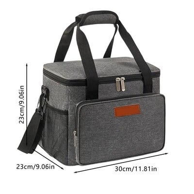Izolovaná obedová taška s veľkou kapacitou, oxfordská látková obedárová krabička pre ženy, prenosná cross-body izolovaná obedová taška pre dospelých, obedová taška Tote