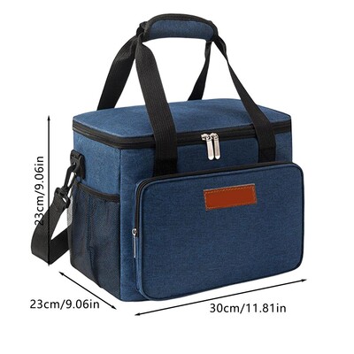 Izolovaná obedová taška s veľkou kapacitou, oxfordská látková obedárová krabička pre ženy, prenosná cross-body izolovaná obedová taška pre dospelých, obedová taška Tote