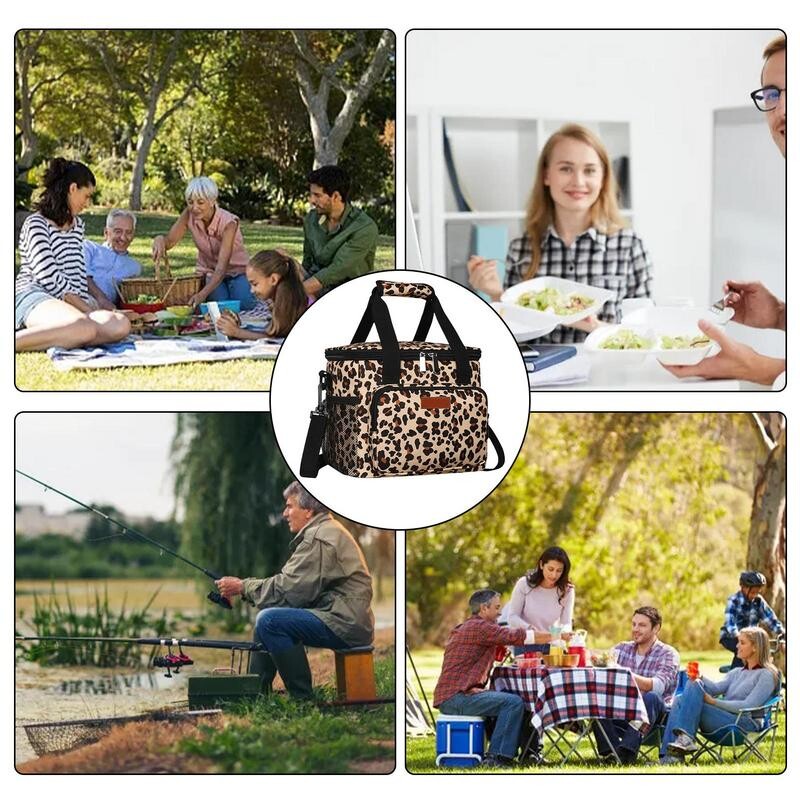 Izolovaná obedová taška s veľkou kapacitou, oxfordská látková obedárová krabička pre ženy, prenosná cross-body izolovaná obedová taška pre dospelých, obedová taška Tote