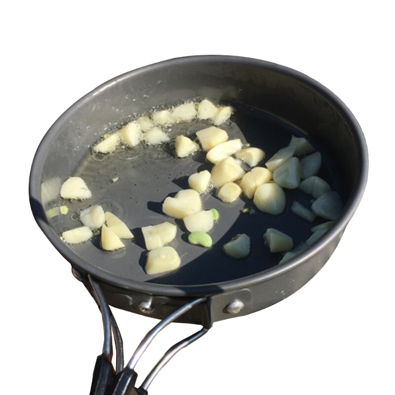 Kemping serpenyő Hordozható gyorsmelegítő serpenyők Összecsukható edény