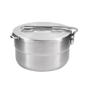 1,5 l nerezová oceľová obedová taška s úložným vreckom, kempingový piknikový hrniec na vonkajšie turistiku a varenie, piknikový riad