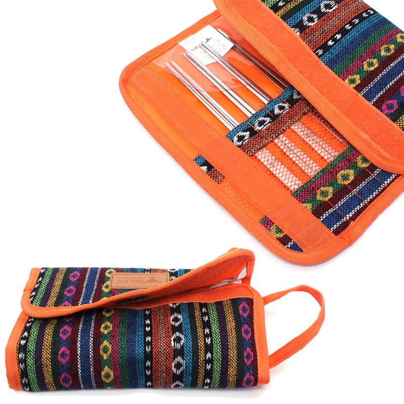 Stovyklavietės Kelionių stalo reikmenų laikymo krepšys Etninio stiliaus nešiojimo dėklas lauke nešiojamas pikniko kepsnių priedai Kelioniniai nešiojimo krepšiai